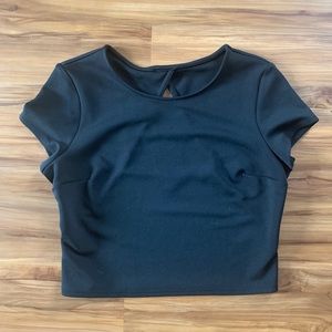 Express Black Crop Top